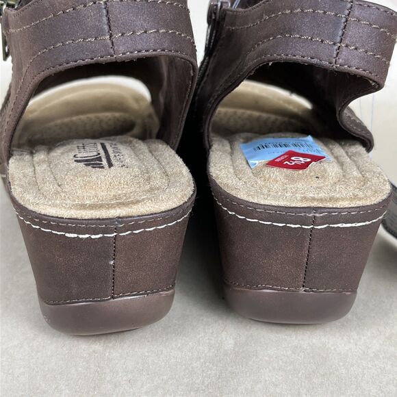 Cliffs by White Mountain Women’s Farrell Wedge Sandals 8.5M Side Zip C25369 - Picture 9 of 11